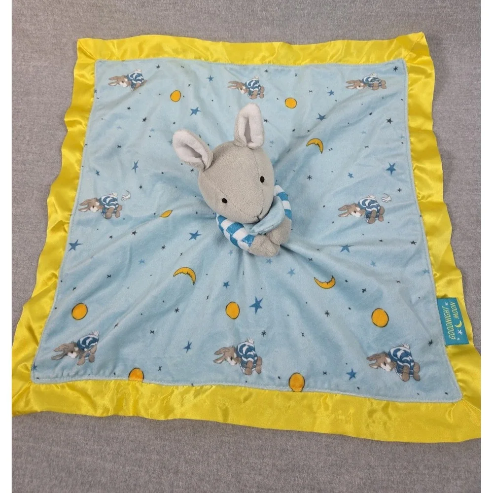 Goodnight Moon Plush Bunny Security Blanket Baby Lovey Retro 2011 Satin Edge